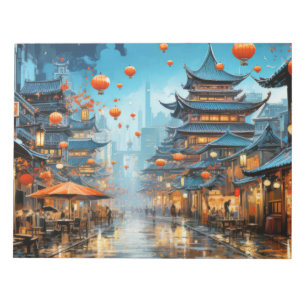 Bloc-note Ville Orientale Concept Paysage coloré Abstrait