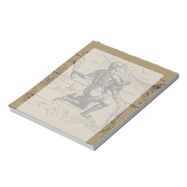 Bloc-note Vintage Aquarius Constellation par Hevelius 1690 (Tourné)