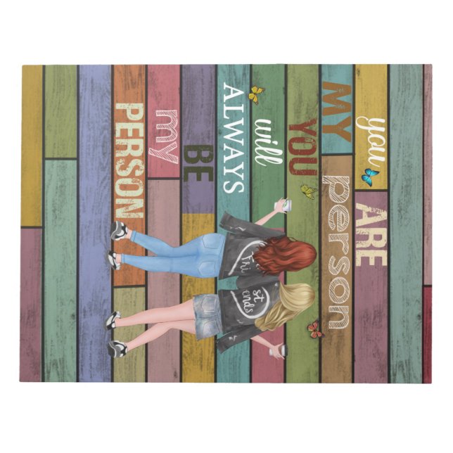 Bloc-note Vintage Bestfriend Blanche | Couverture de Noël (Devant)