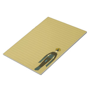 Bloc-note Vintage Brown bleu femme Turban Turquie Art Nouvea