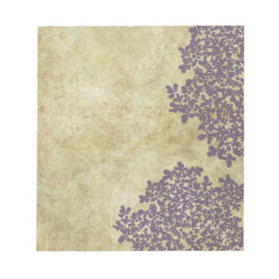 Bloc-note Vintage floral pourpre
