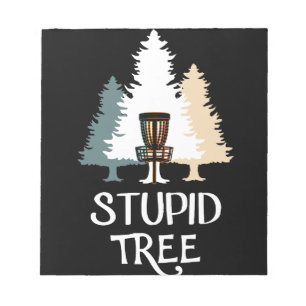 Bloc-note Vintage Frisbee Disque Golf Stupid Tree