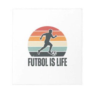 Bloc-note Vintage Futbol Est La Vie Conception De T-Shirt De