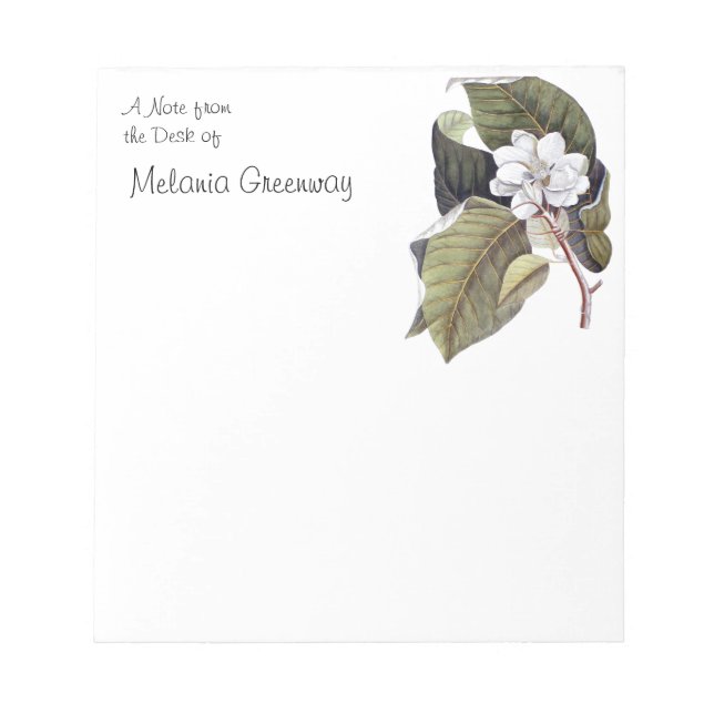 Bloc-note Vintage Magnolia Style Sud Notes personnalisées (Devant)