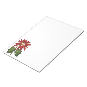 Bloc-note Vintage Noël, Rouge Poinsettia Plante d'hiver