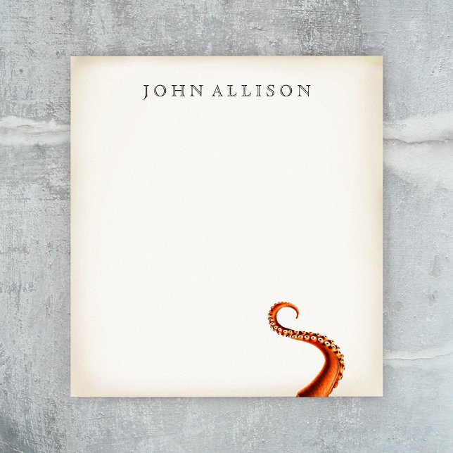 Bloc-note Vintage Octopus Tenticals Notepad (Créateur téléchargé)