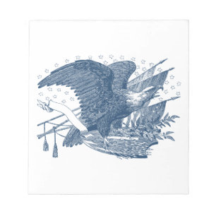 Bloc-note Vintage Patriotique hurlant Aigle USA Flag Flèches
