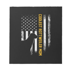 Bloc-note Vintage USA American Flag Coolest Rottweiler