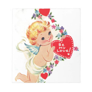 Bloc-note Vintage Valentine Cherub Angel Be My Love
