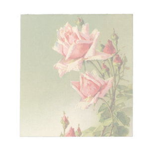 Bloc-note Vintage Valentine's Day Pink Victorian Garden Rose