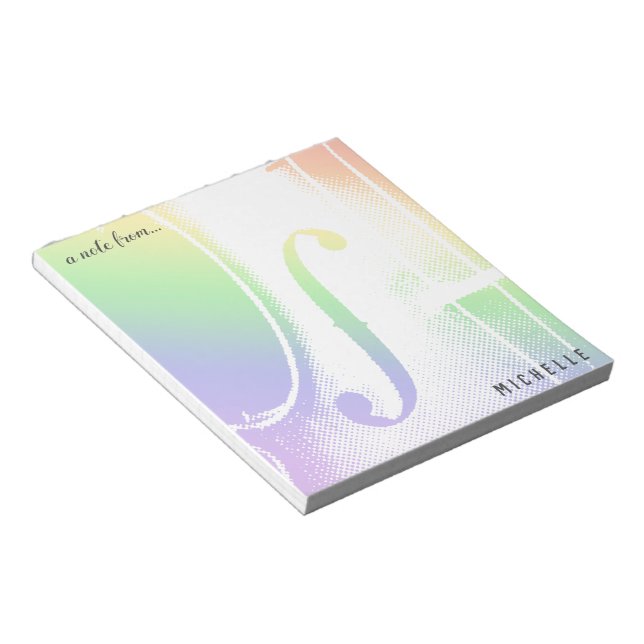 Bloc-note Violon arc-en-ciel (Incliné)