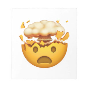 Bloc-note Visage Choqué Avec Tête Explosive - Emoji