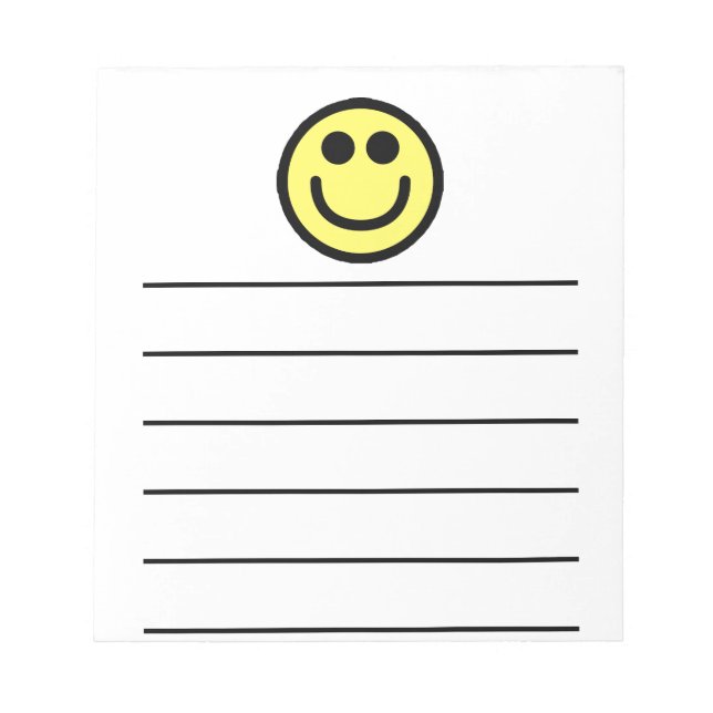 Bloc-note Visage classique jaune (Devant)