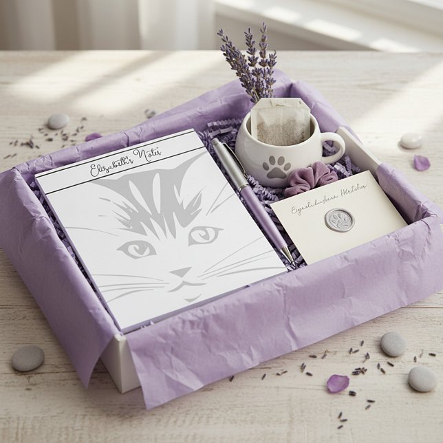 Bloc-note Visage de chat personnalisé (Créateur téléchargé)