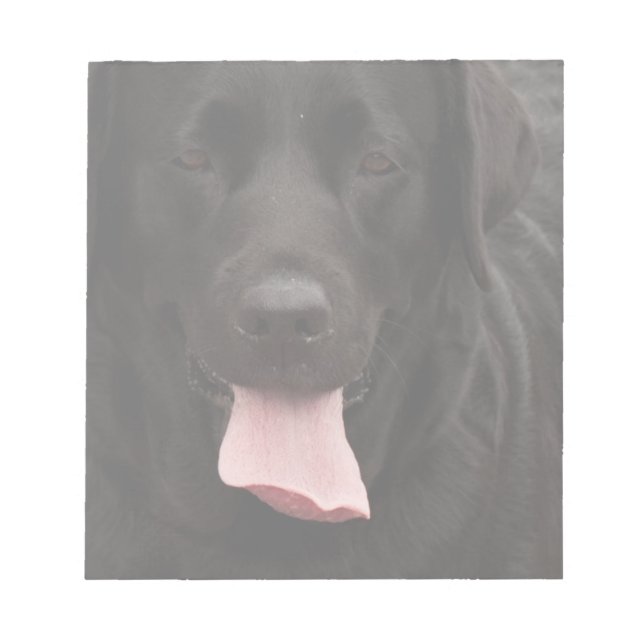 Bloc-note Visage de chien noir (Devant)