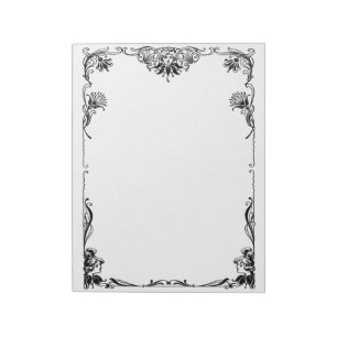 Bloc-note Visage et vignes victoriennes frontière