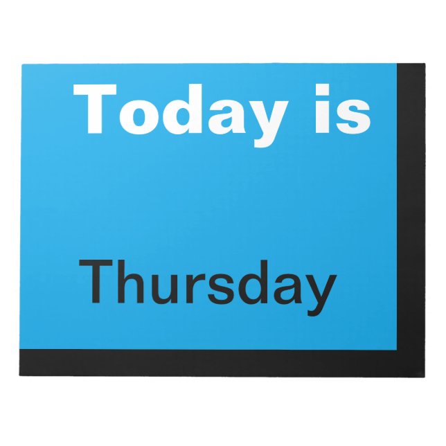 Bloc-note Visual Calendar Tools Jour de la semaine Jeudi (Devant)