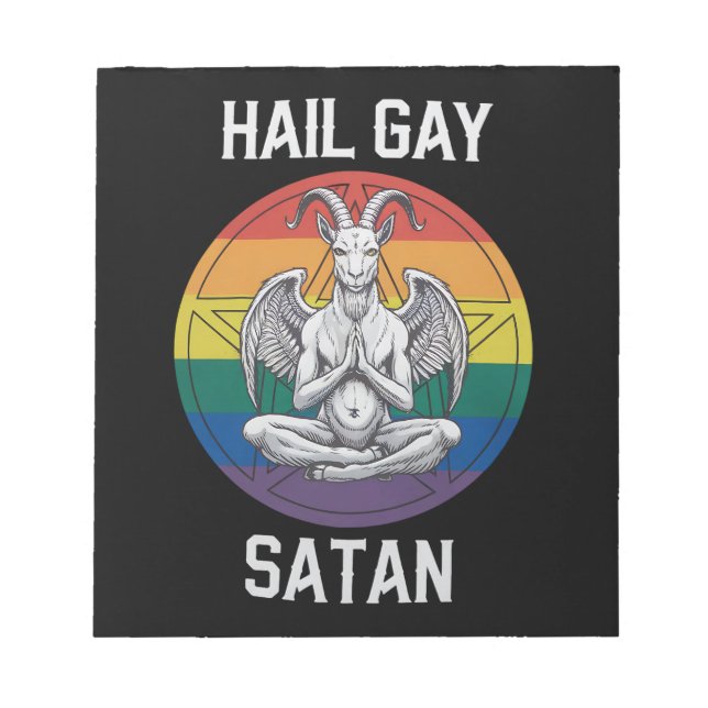 Bloc-note Vive Gay Satan Drôle Gothique Gothique Chèvre LGBT (Devant)