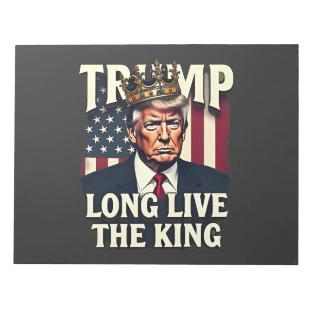 Bloc-note Vive le roi Pro Trump Patriotique  (Devant)