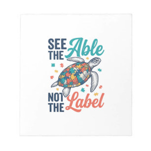 Bloc-note Voir le design du t-shirt de sensibilisation au pu