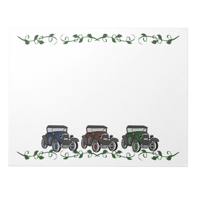 Bloc-note Voitures anciennes (Devant)