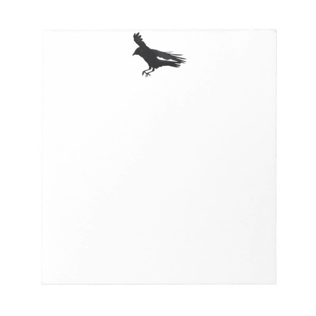 Bloc-note Vol à l'atterrissage noir Crow Art (Devant)