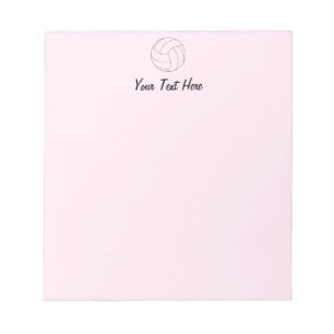 Bloc-note Volleyball Personnalisé rose