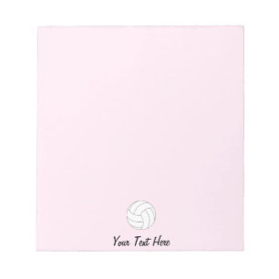 Bloc-note Volleyball Personnalisé rose
