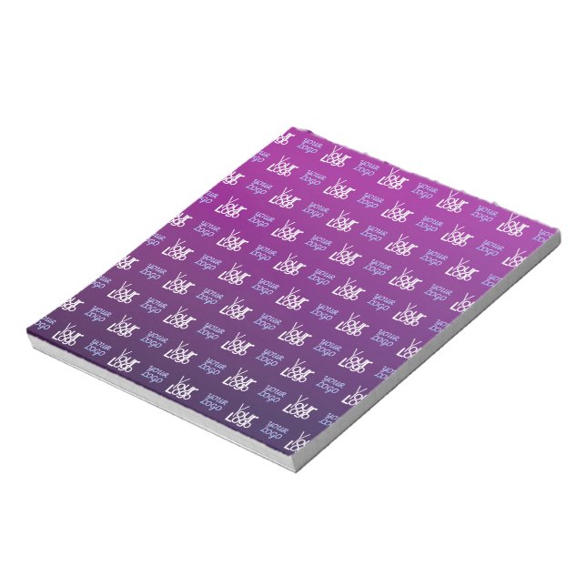 Bloc-note Votre logo | 2 images ou logos d'entreprise téléch (Tourné)