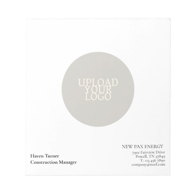 Bloc-note Votre logo devient un filigrane (Devant)