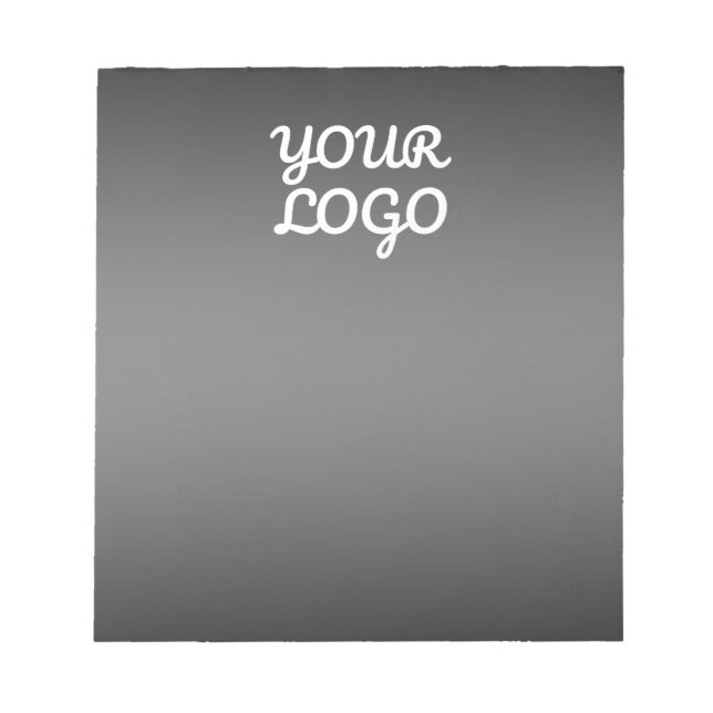 Bloc-note Votre logo et ombre de couleur gris foncé moderne  (Devant)