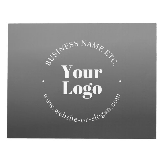 Bloc-note Votre logo ou conception d'entreprise & texte modi (Devant)