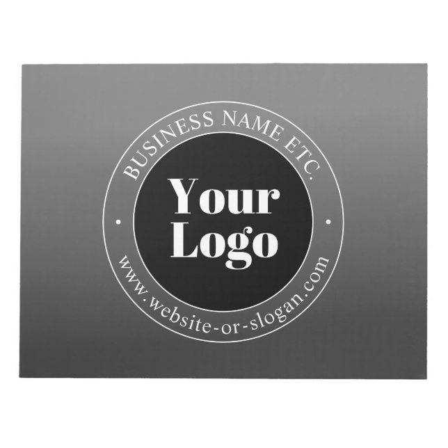 Bloc-note Votre logo ou design d'entreprise et texte modifia (Devant)