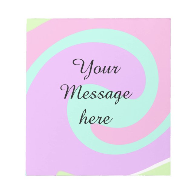 Bloc-note Votre message ici ajouter texte nom monogramme ros (Devant)