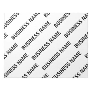 Bloc-note Votre modèle de nom d'entreprise Noir & Blanc