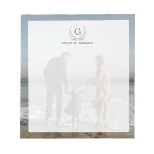 Bloc-note Votre monogramme fait sur commande du contexte  