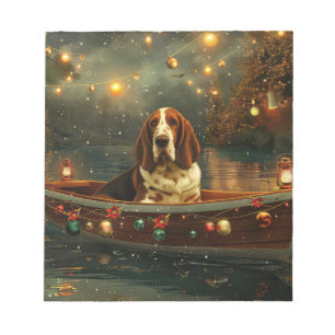 Bloc-note Voyage de fête de Noël de Basset Hound
