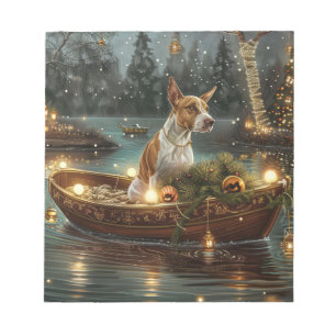 Bloc-note Voyage de fête de Noël de Bull Terrier