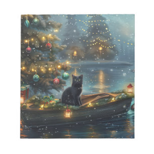 Bloc-note Voyage de fête de Noël de Chat Noir