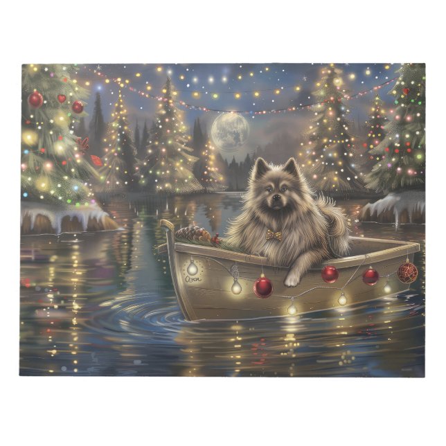 Bloc-note Voyage de Noël du Keeshond (Devant)