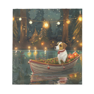 Bloc-note Voyage de Noël festif de Jack Russell