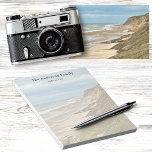 Bloc-note Voyage de plage de photos de famille personnalisée<br><div class="desc">Personnalisez et ajoutez votre photo de votre famille,  enfants,  femme,  petite amie ou animal de compagnie. La photo est recouverte d'une couverture blanche pour que vous puissiez voir votre écriture. La photo montre une photo d'un séjour d'été en famille et d'une journée à la plage.</div>
