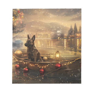 Bloc-note Voyage festif de Noël du Malinois belge