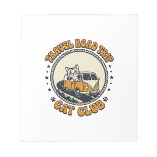 Bloc-note Voyage T-Shirt Art Amoureux de Chat - Voyage