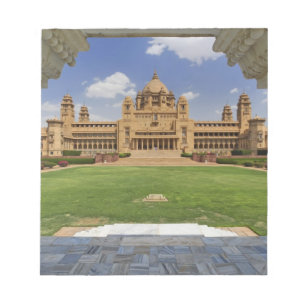 Bloc-note Vue arrière de l'hôtel Umaid Bhawan Palace, Jodjpu