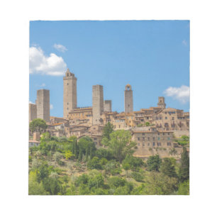 Bloc-note Vue panoramique de San Gimignano Toscane Italie