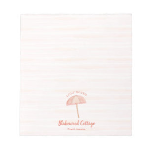 Bloc-note Watercolor Beach Umbrella Tropical