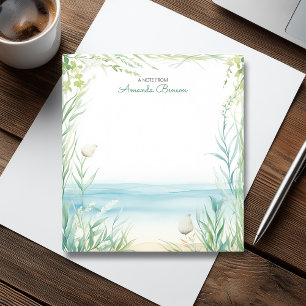 Bloc-note Watercolor Beach Vert Tropical Feuille Nature