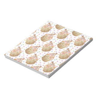 Bloc-note Watercolor cupcakes