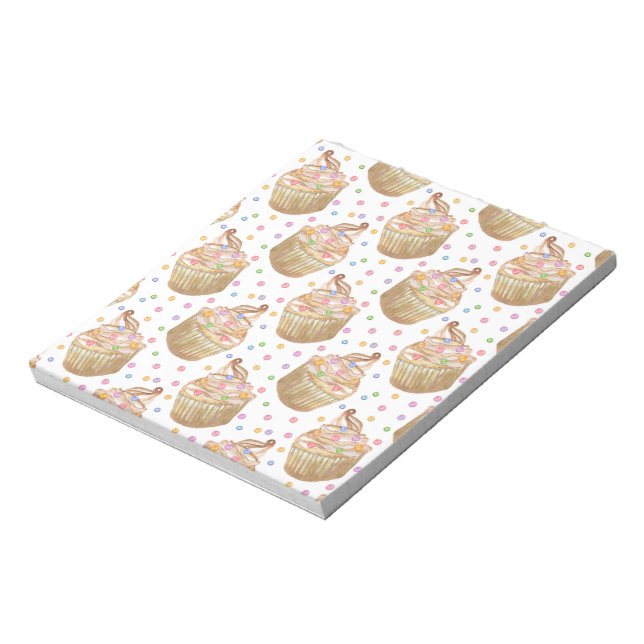 Bloc-note Watercolor cupcakes (Tourné)